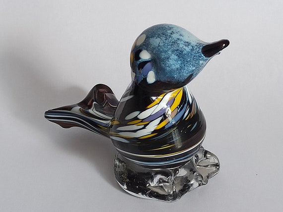 ガラスの鳥の置物 / ガラス工芸、吹きガラス / イタリア製 - Etsy 日本