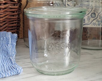 old Weck jar / Weck canning jar / round rim jar 100 / storage jar / jar with lid / canning jar / 1/2 liter / 500 ml