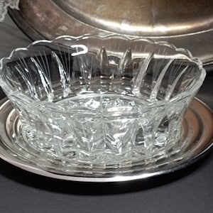 Retro crystal bowl / vintage crystal bowl / cream bowl made of lead crystal / brocante / shabby
