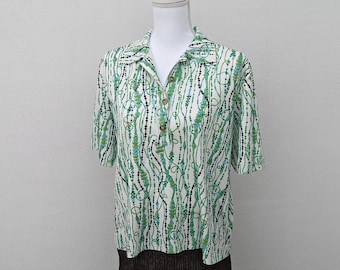 Retro Shirt / Vintage Poloshirt / Pulli / Kurzarm Shirt mit Kragen / Gr. M / 70er