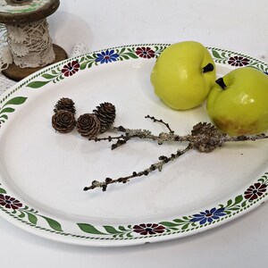 antique serving plate / cake plate / fish plate / large plate / asparagus plate - earthenware, stoneware 1900 Brocante - Cottage chic