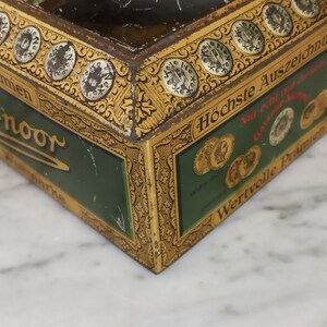 Urlate tin box / tin can / rust / patina / brocante / Koh-i-noor / 1912 image 2