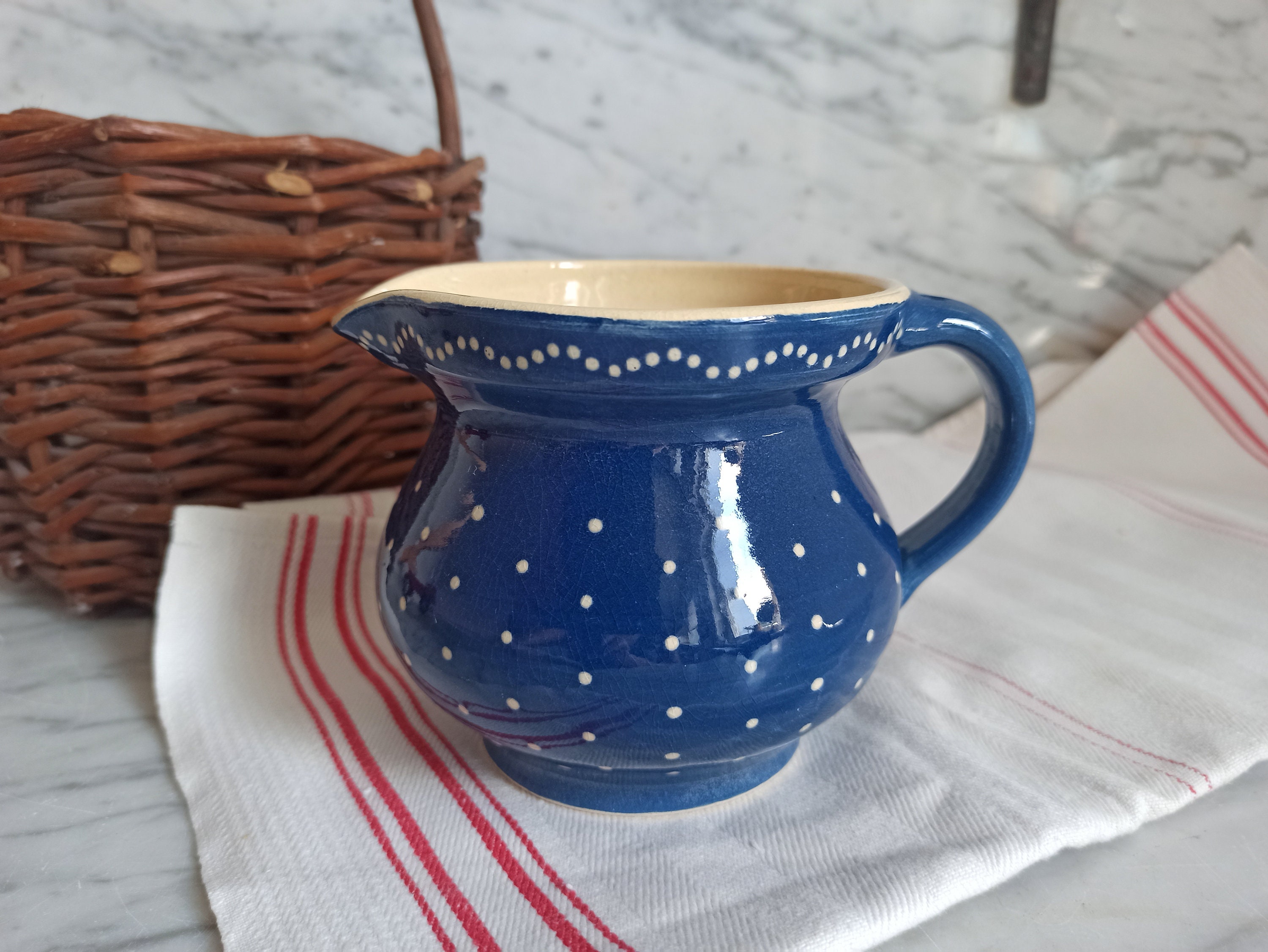 Vintage ceramic milk jug / small milk jug / old ceramic jug