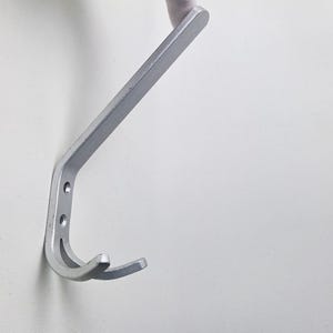 Vintage wall hook made of anodized aluminum / double hook