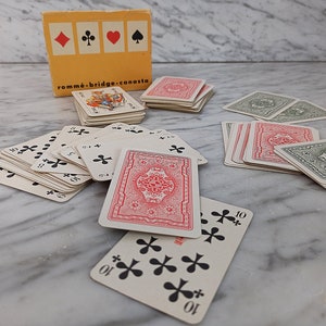 Foglio Altenburg / ramino / canasta / bridge / carte da gioco / carte ramino / DDR anni '60 / doppio foglio / DDR Altenburg