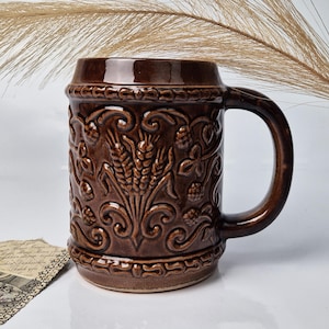 Keramik Krug aus den 60ern / Vintage Bierkrug mid century / GDR Gräfenroda 232-2 / Sammlerstück