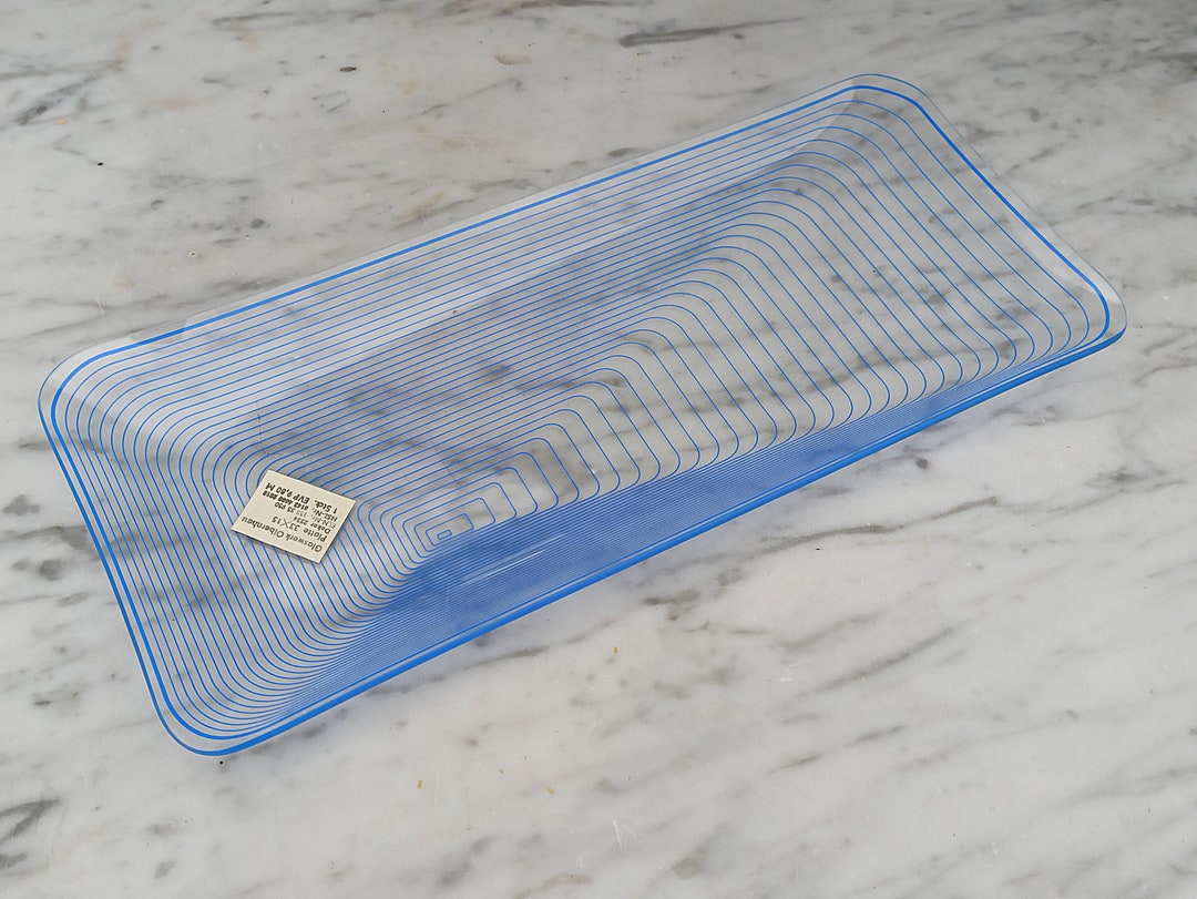 Glass Serving Plate, Rectangular Glass Plate, Stollen Plate Etsy