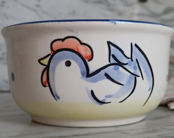 Vintage cereal bowl / small bowl with motif "Chicken" / 1990s