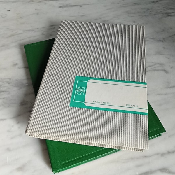 2 Stück Vintage Kladde / Hefte kariert und liniert / Schreibbuch DIN A5 / Scrapbooking / alter Schulblock / DDR / Ostalgie