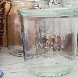 old Weck jar / Weck canning jar / round rim jar 100 / storage jar / jar with lid / canning jar / 1/2 liter / 500 ml image 4