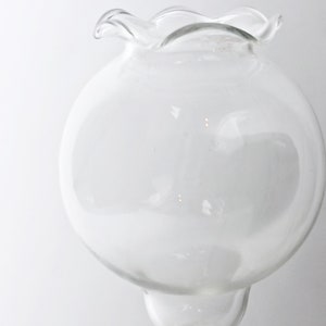 Fine Lauscha glass vase / vase / clear glass / ball vase / mouth-blown and hand-formed / 23 cm