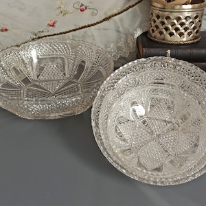 Vintage crystal bowls / set of 4 crystal bowls
