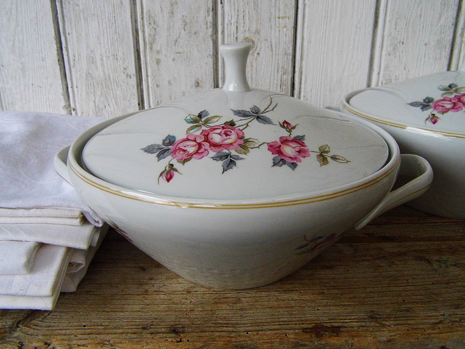 Soup tureen Terrine Porcelain Germany German Vintage Etsy