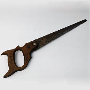 Vintage Schreiner Säge | Doppelklinge | Beidseitig |Schrotsäge | rostige Säge | Handsäge | Astsäge | historisches Werkzeug | Garten / 54cm