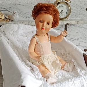 Vecchia bambola di celluloide / bambola di massa, bambola di celluloide, bambola vintage degli anni &#39;40, arredamento shabby, vecchio giocattolo, brocante chic Made in Germany