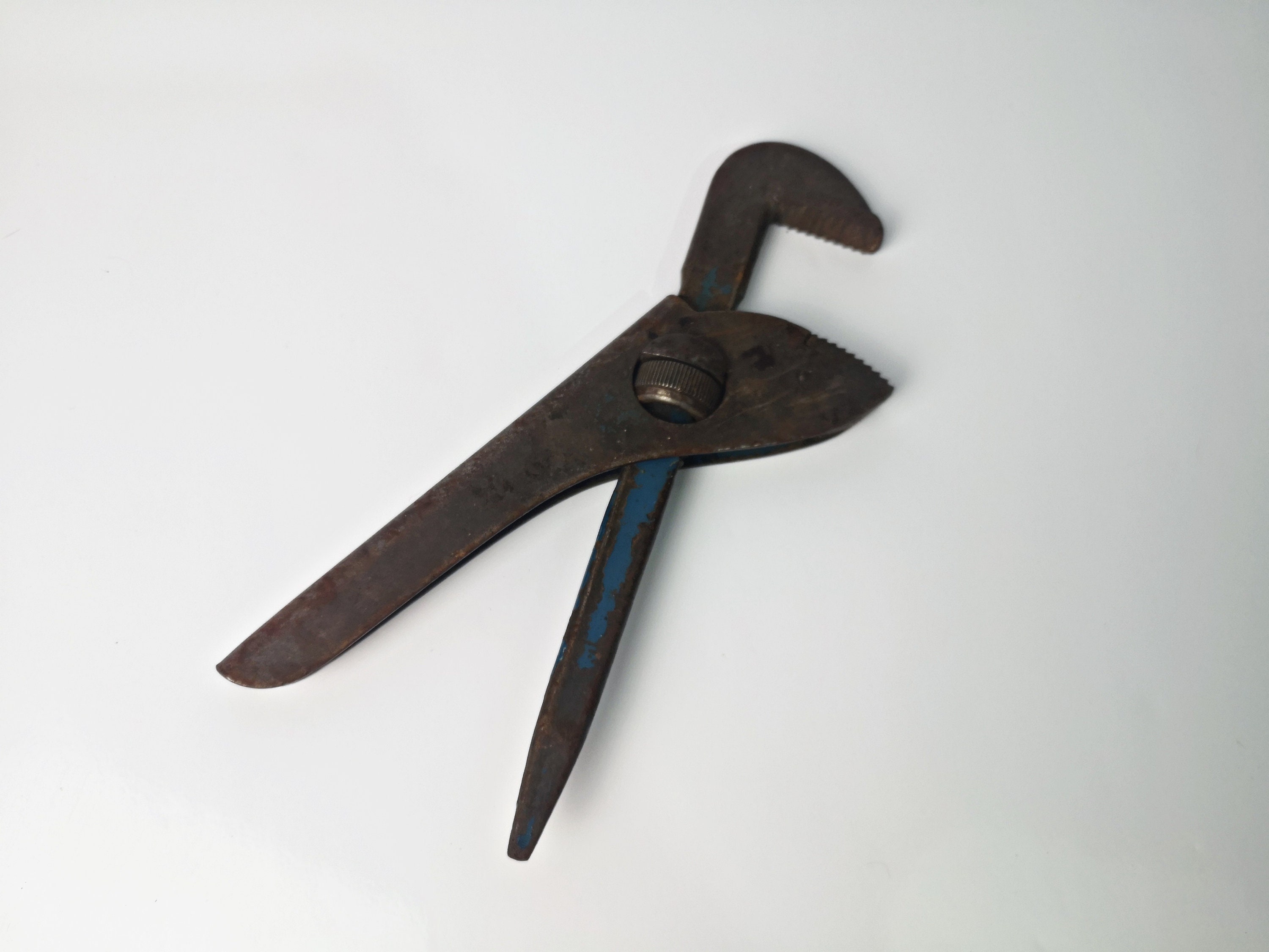 continuously adjustable pipe wrench / lightning pipe wrench spanner / Frenchman / Englishman / old tool / vintage