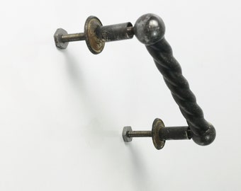 1 x Original Art Nouveau door handle, push handle for sliding door / furniture handle / black pantinated / 130 mm (5.1")
