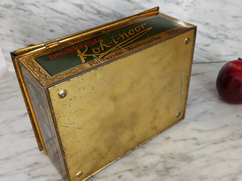 Urlate tin box / tin can / rust / patina / brocante / Koh-i-noor / 1912 image 5