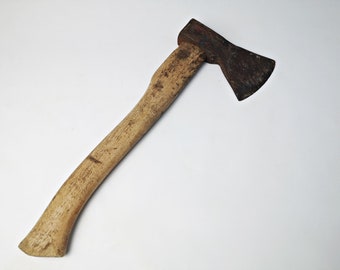Vintage axe with handle / hatchet / camping / forester / lumberjack / old cleaver