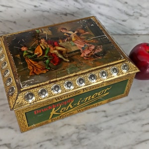 Urlate tin box / tin can / rust / patina / brocante / Koh-i-noor / 1912