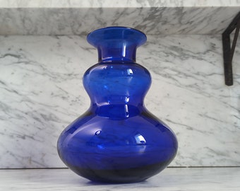 Vase / große Glasvase / Blumenvase / Harzer Glaskunst / Mid century