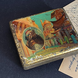 vecchia scatola di latta / scatola di latta / scatola di sigarette "Sulima" Dresden Cigarettes / scatola da collezione
