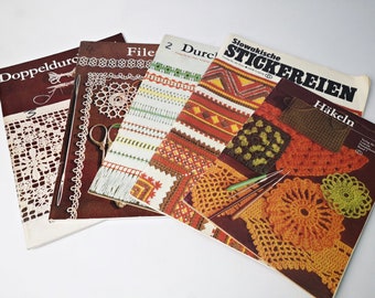 2 Crochet Books , Crochet Through the Home, Crochet Doilies, Coats Sewing  Group Books 987, 957, Scotland 