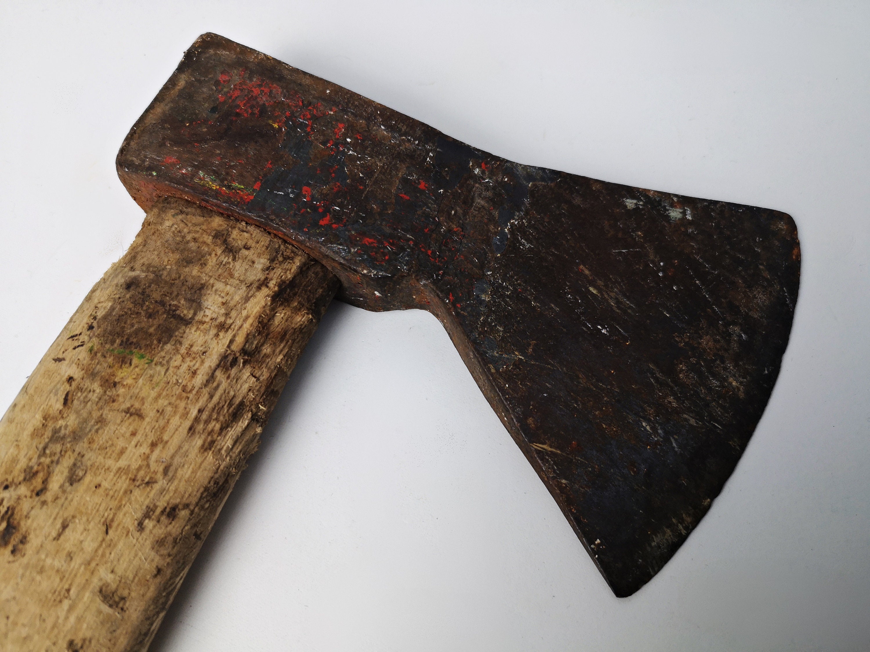 ヴィンテージの斧（柄付き）/手斧/キャンプ/森林作業員/木こり/古い