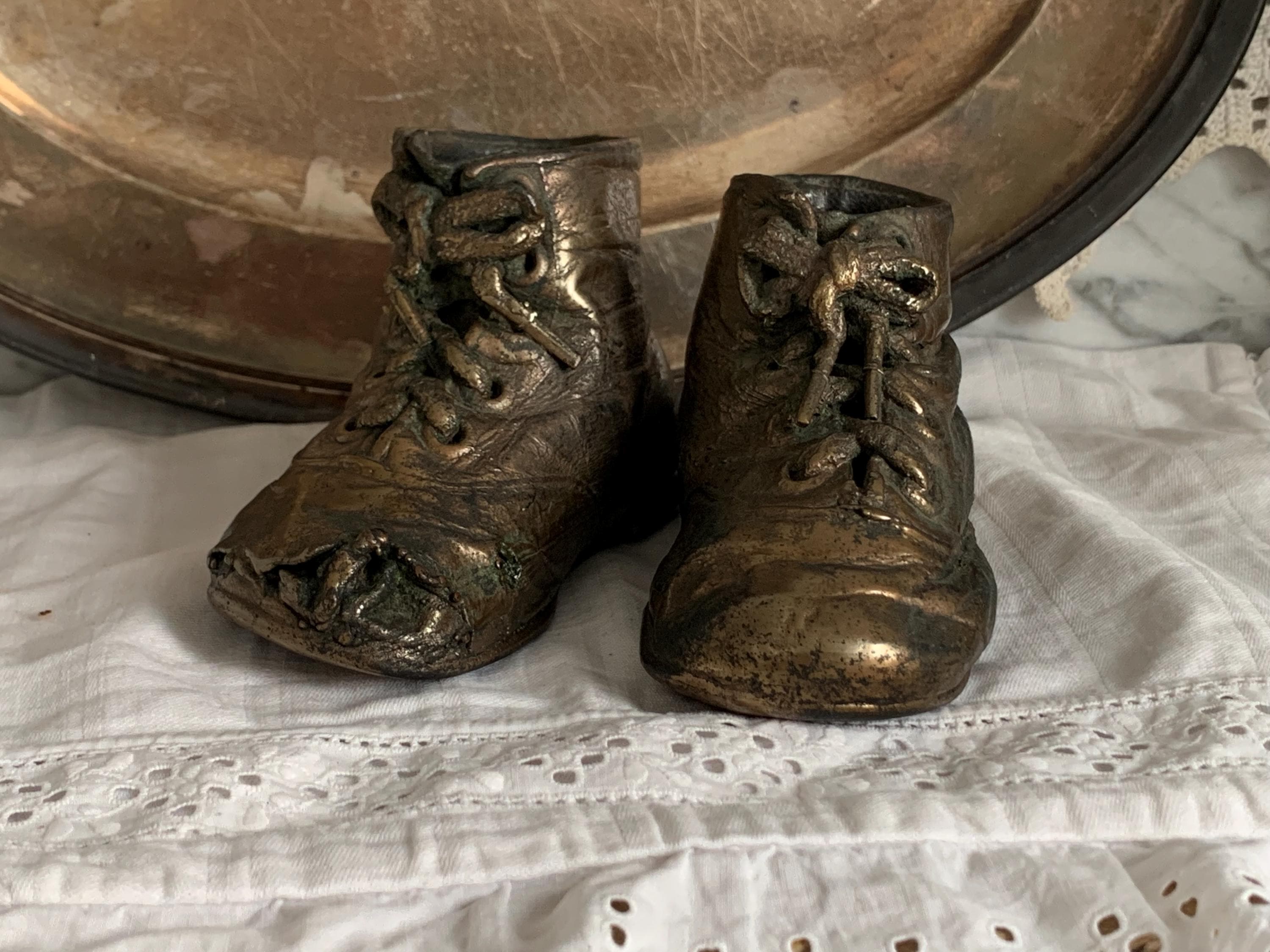 アンティークベビーブーツ Old bronze baby shoe - Etsy 日本