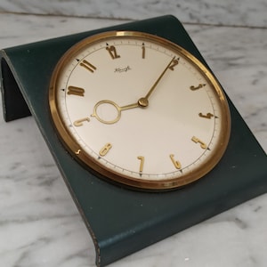 Vintage table clock Kienzle / Mechanical clock for the desk / 1950s / Desk clock / Anniversary gift