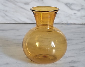 filigrane Glasvase mundgeblasen und handgeformt,  Vase , Lauscha, Miniatur, 7cm