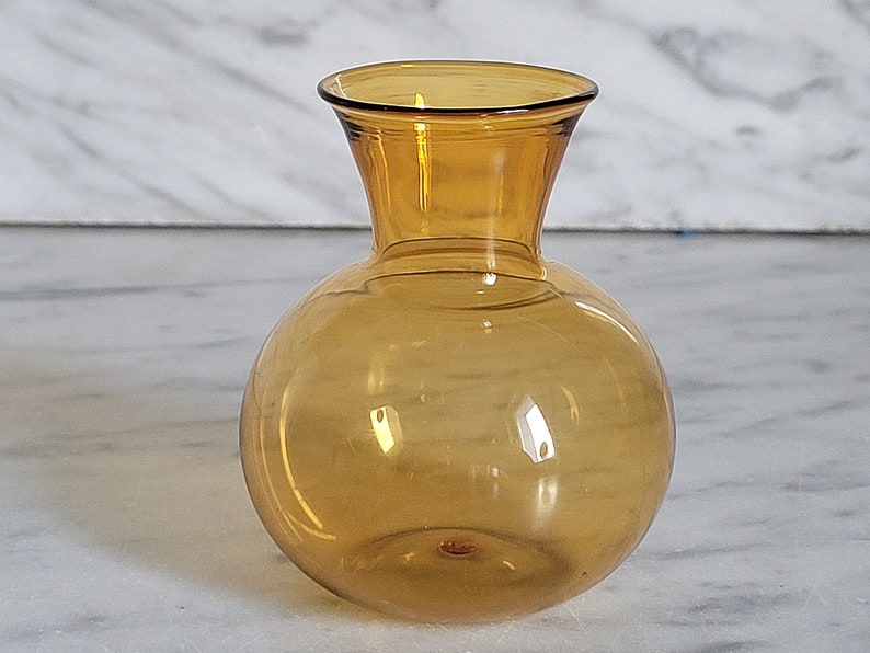 filigrane Glasvase mundgeblasen und handgeformt, Vase , Lauscha, Miniatur, 7cm Bild 1