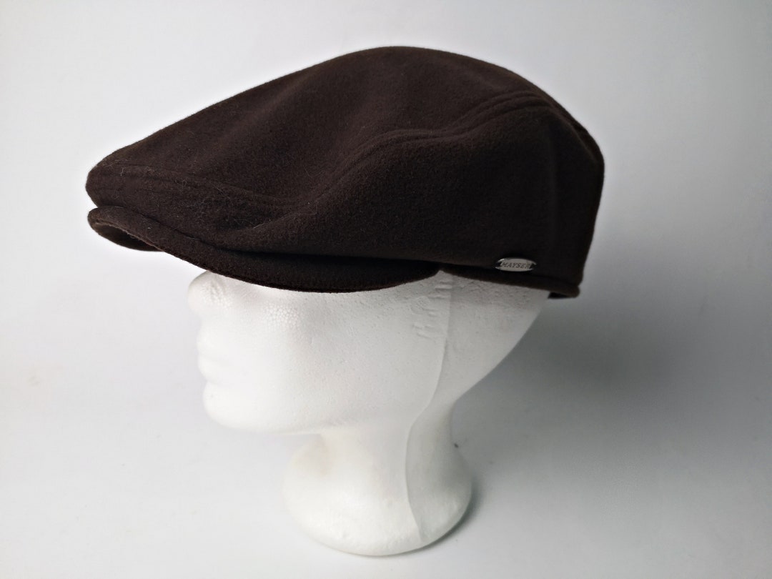 MAYSER Peaked Cap Flat Cap With Ear Flaps Size 58