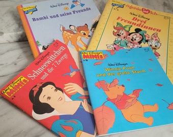 Libri per bambini vintage Walt Disney / Biancaneve, Bambi, Winnie the Pooh, Minnie Mouse / racconti / souvenir / lingua tedesca