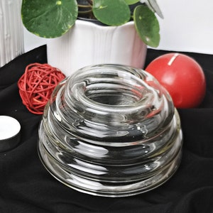 Candle holder for tealight, glass candle holder / 1990s