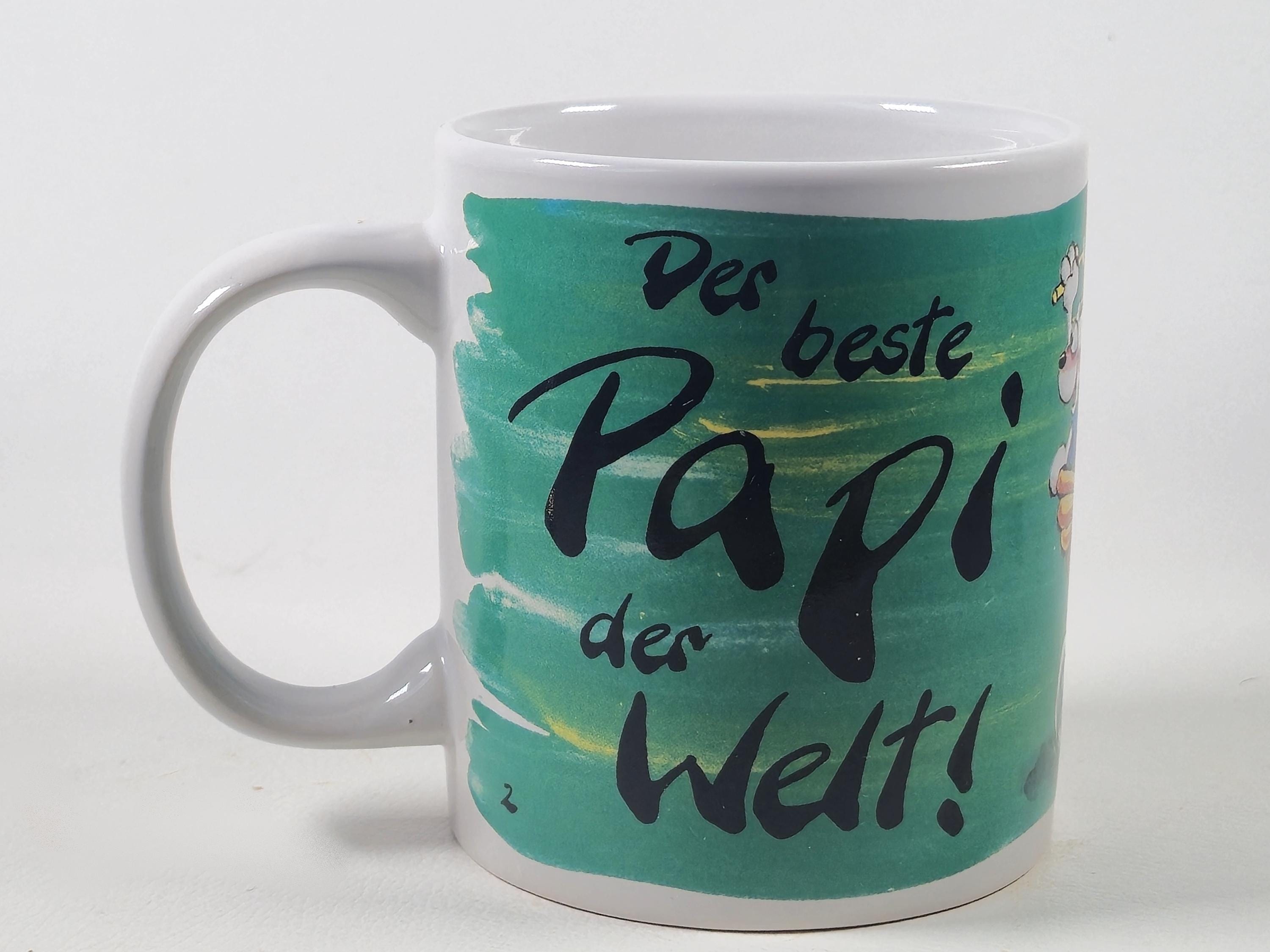 Lot De 2 Tasses 'Beste Mama Der Welt' & 'Bester Papa Der Welt' - 0,33 L Cadeau Parents Idéal