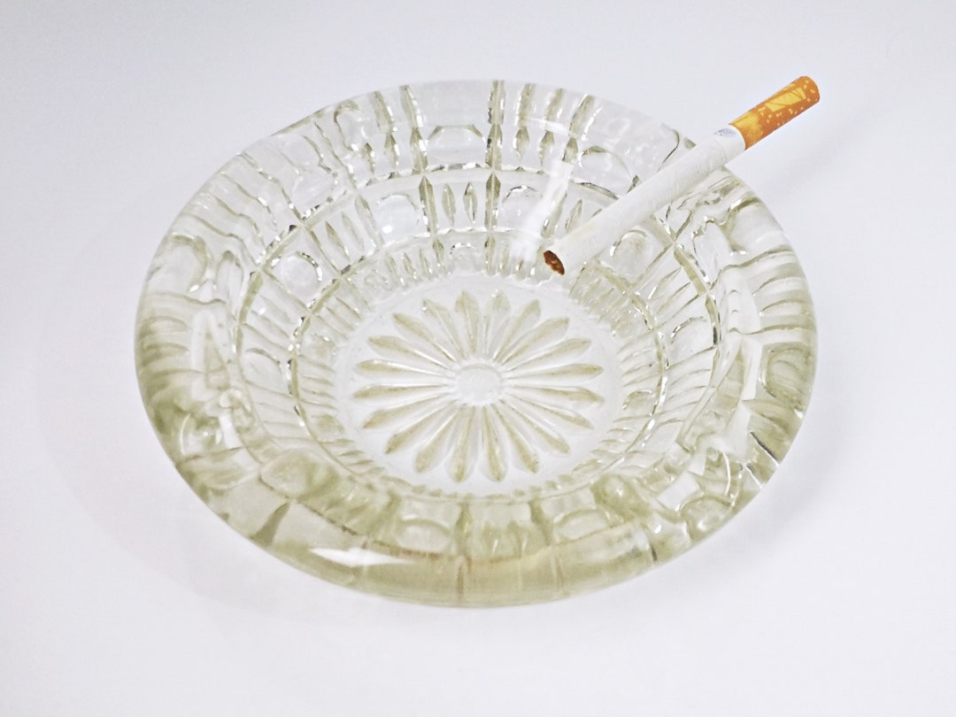 Old Pub Ashtray Made of Pressed Glass / Glass Ashtray Etsy