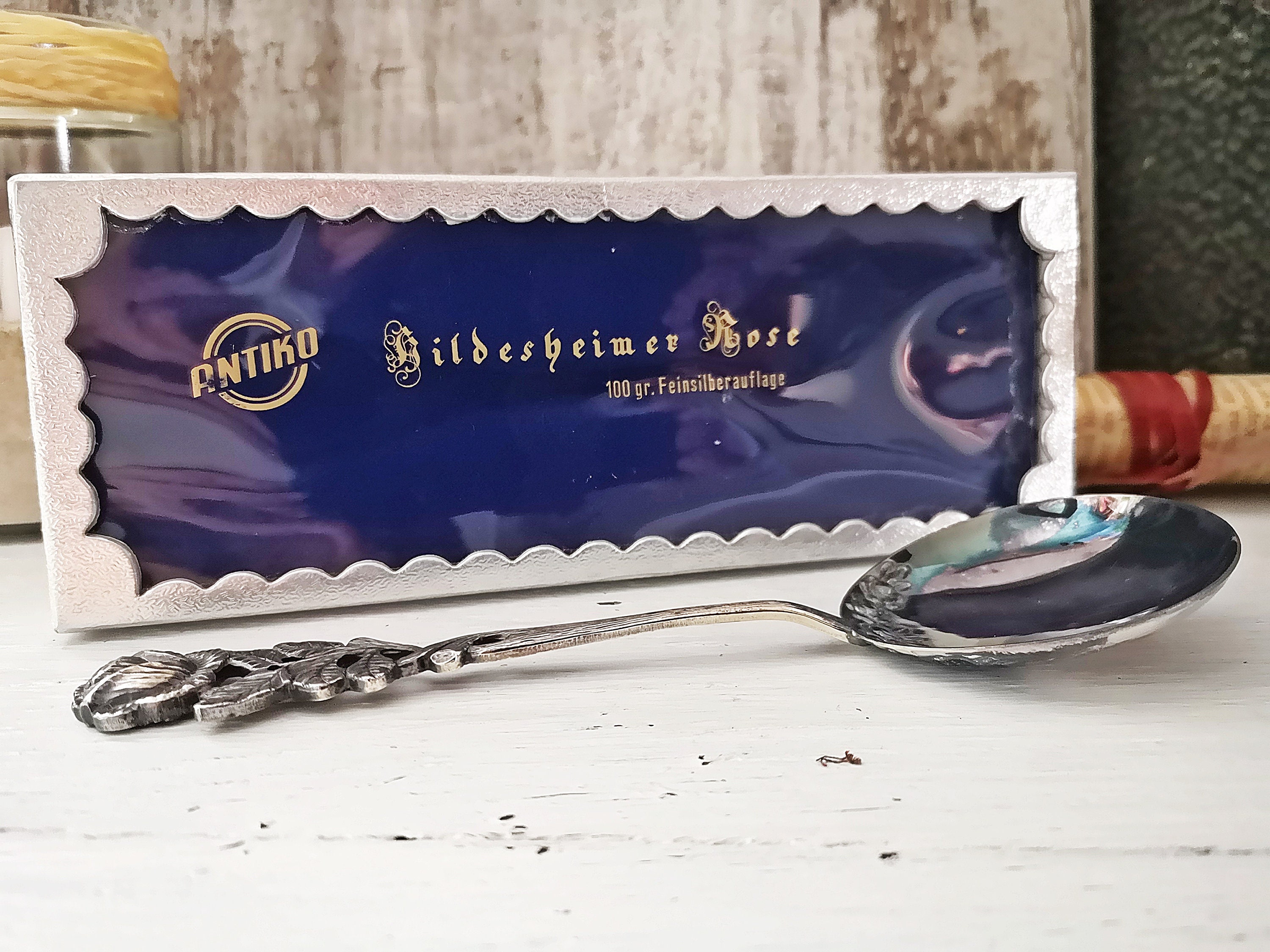 Sugar Spoon 100g, Fine Silver, Hildesheim Rose, ANTIKO 100, Pastry