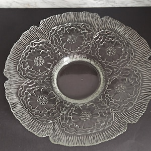 Vintage Obstschale / große Schale aus Glas / Glasschale aus Frankreich / Glasschale klar