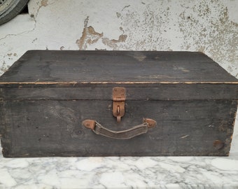 Vintage wooden box / wooden case / tool box / box / industrial / rustic box