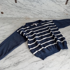 striped knitted sweater for children / vintage sweater / children&#39;s clothes 116