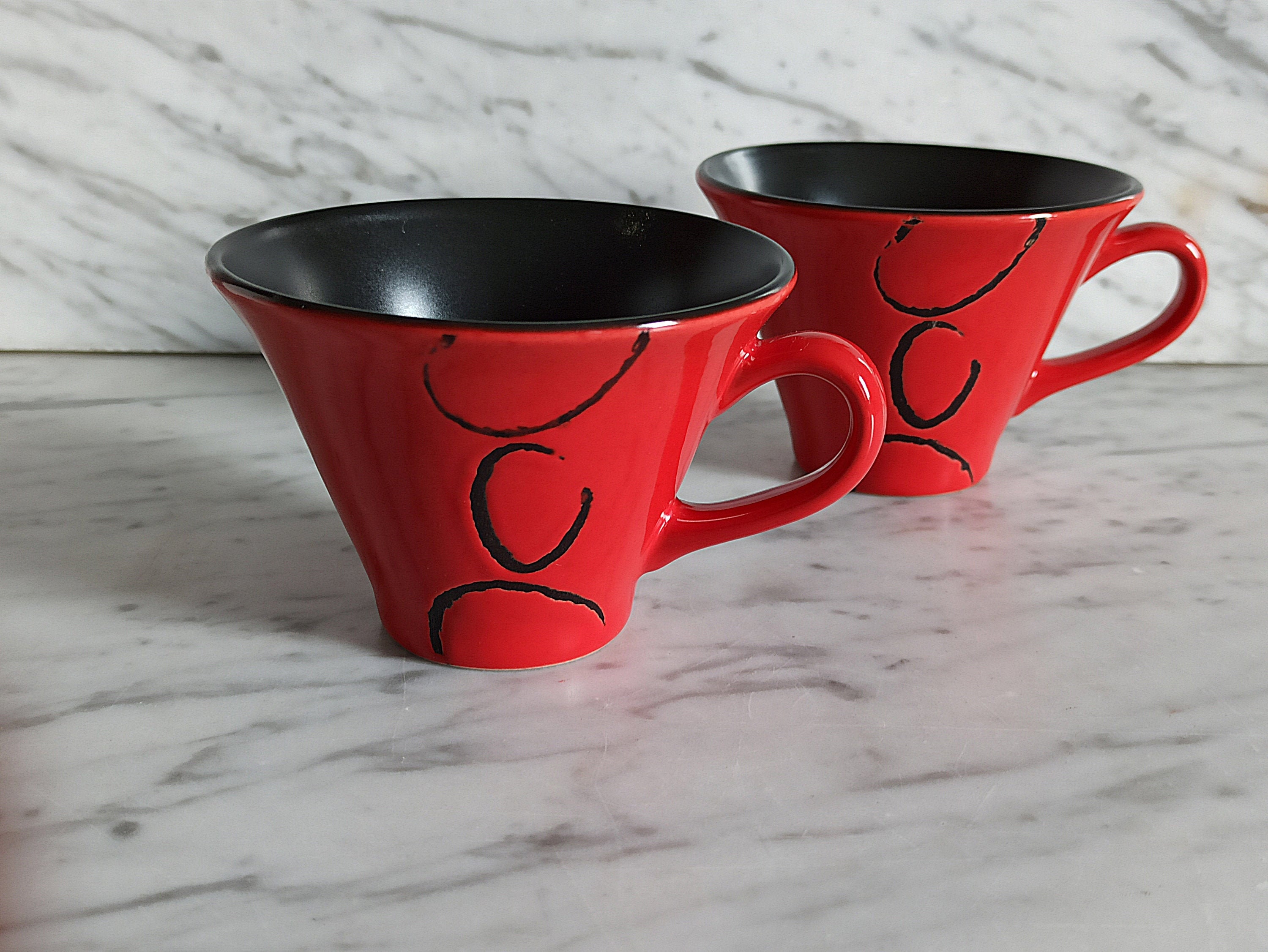 2 rote Kaffeetassen / Serie Roots von Flirt by R&B / Ritzenhoff u. Breker