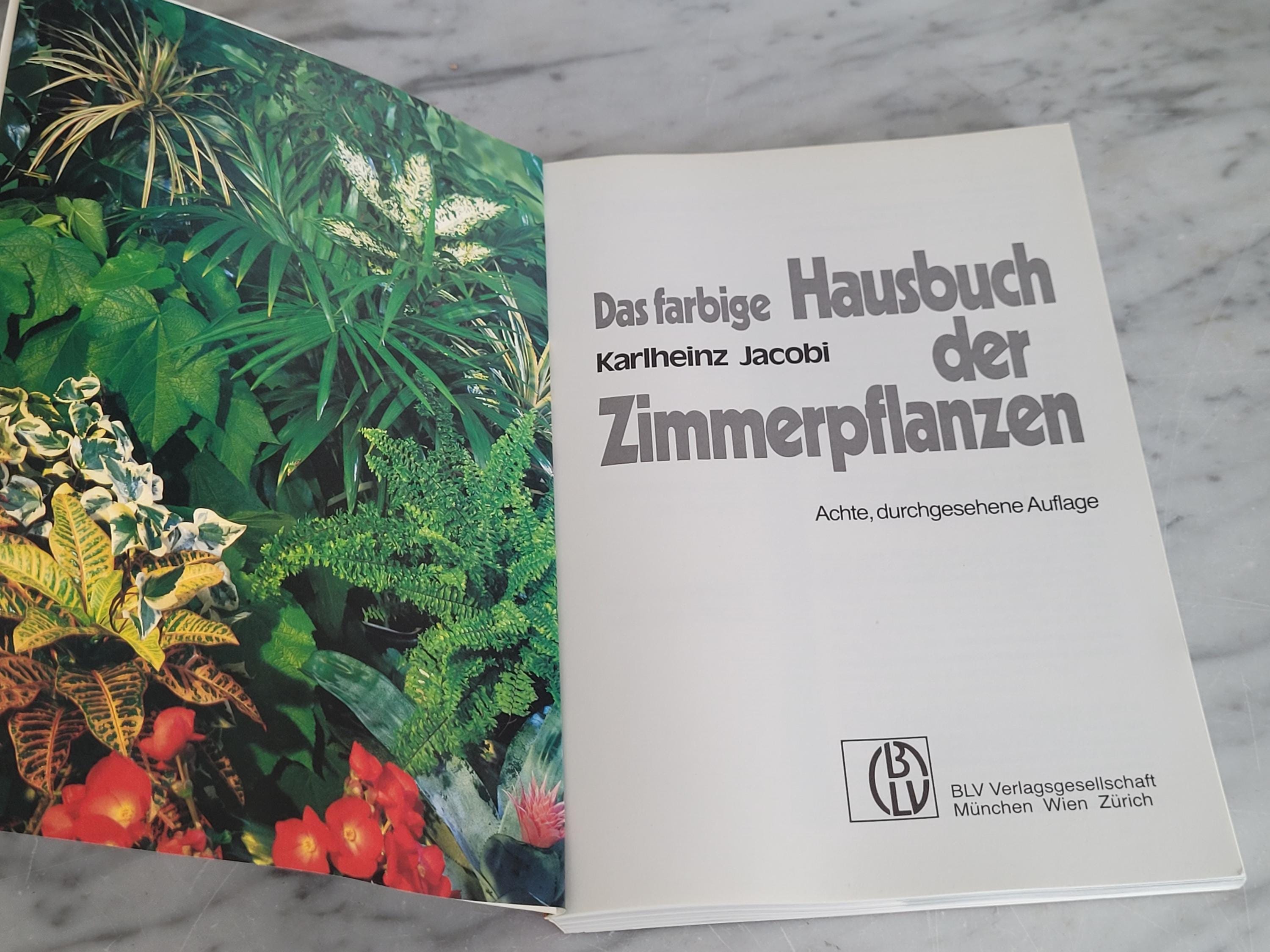 Vintage Buch "Hausbuch der Zimmerpflanzen" Ratgeber Pflanzen von Karlheinz  Jacobi / deutsche Sprache / grnes zu Hause - Etsy.de