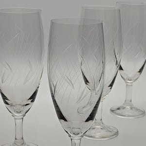 4 Sektgläser / Vintage Gläser / 60er Jahre /  mid century