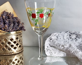 Vintage Sammlerglas / Zierglas / handbemaltes Glas / Weinglas