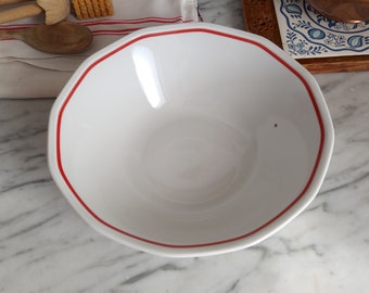 old bowl / vegetable bowl / Kahla / red border / old series