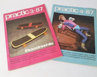 2 pieces of GDR magazine / Practic / Issue 3 and 4 1987 / youth magazine / magazine