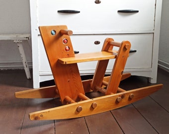 Vintage rocking animal / wooden rocking chair / wooden toy / "rocking horse"