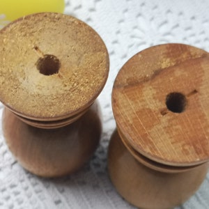 2 old wooden egg cups / hand-turned / natural product / boho image 8