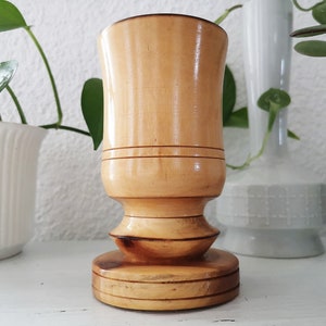 Vintage Blumentopf  / mid century / Übertopf aus Holz  / Vase